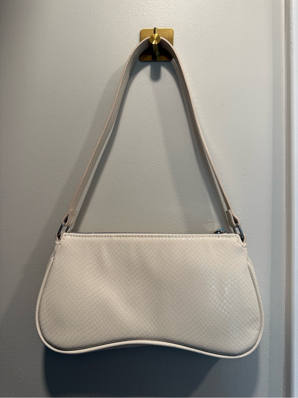 H&M Off White Textured Shoulder Bag - Women's Fashion Purse